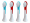 Náhradní hlavice Koma NK03 ke kartáčkům Philips Sonicare HX6034 (4ks)